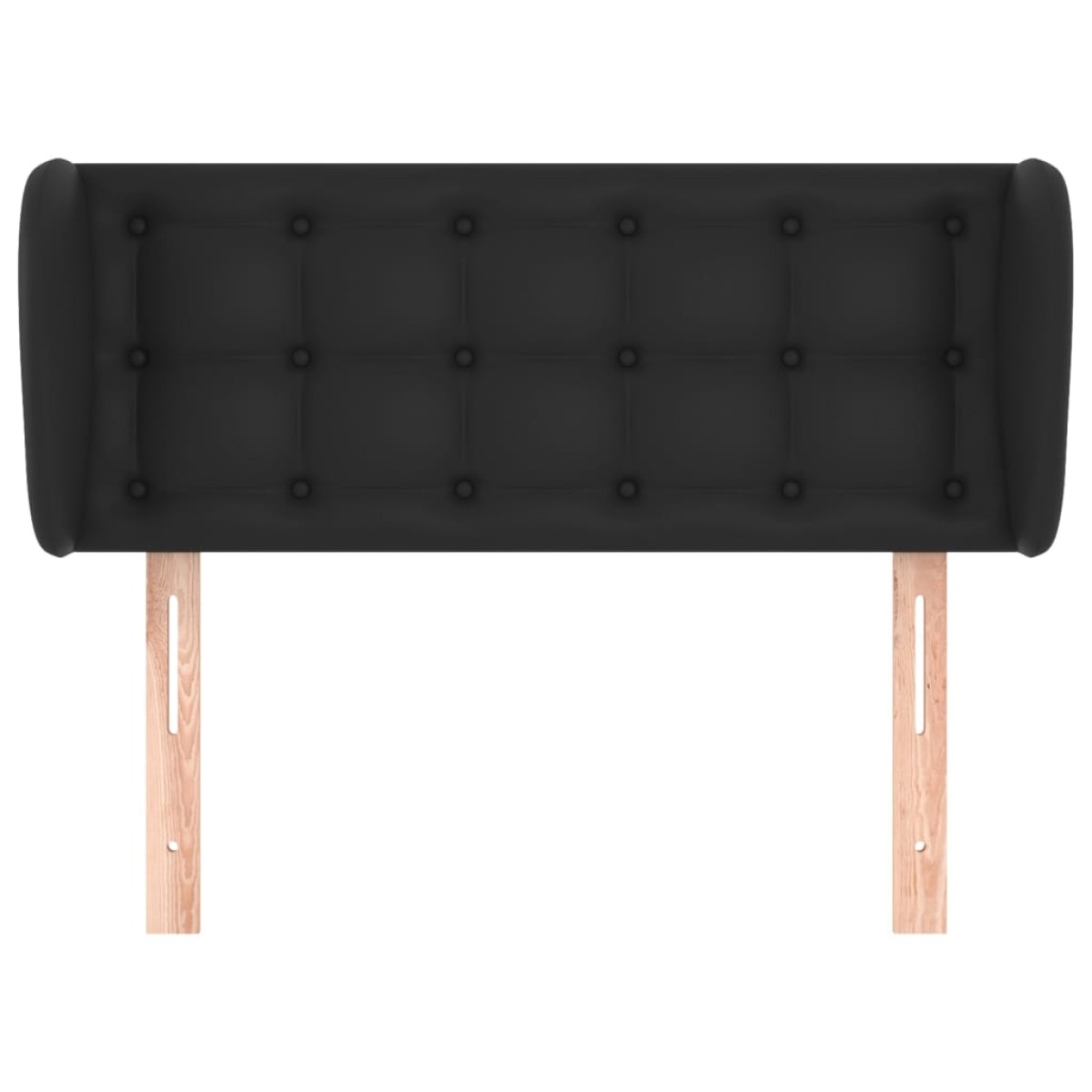 vidaXL Κεφαλάρι με Πτερύγια Μαύρο 103x23x78/88 εκ. Συνθετικό Δέρμα