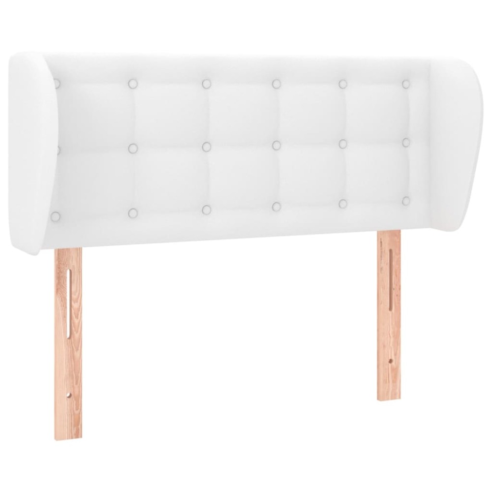vidaXL Κεφαλάρι με Πτερύγια Λευκό 103x23x78/88 εκ.Συνθετικό Δέρμα