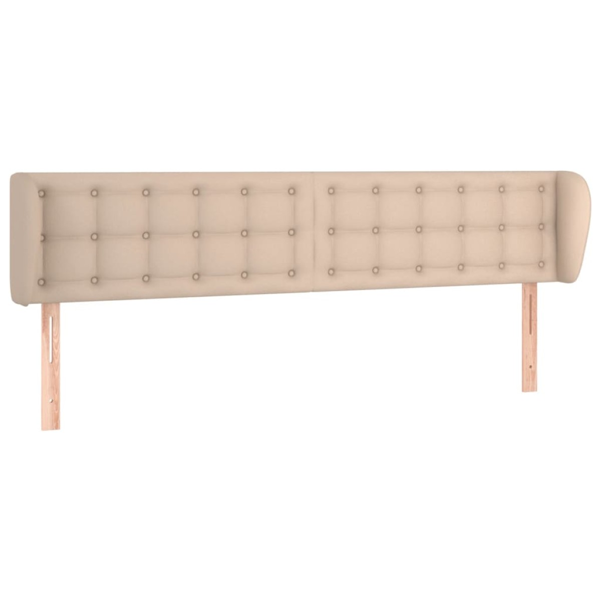 vidaXL Κεφαλάρι με Πτερύγια Καπουτσίνο 203x23x78/88εκ. Συνθετικό Δέρμα