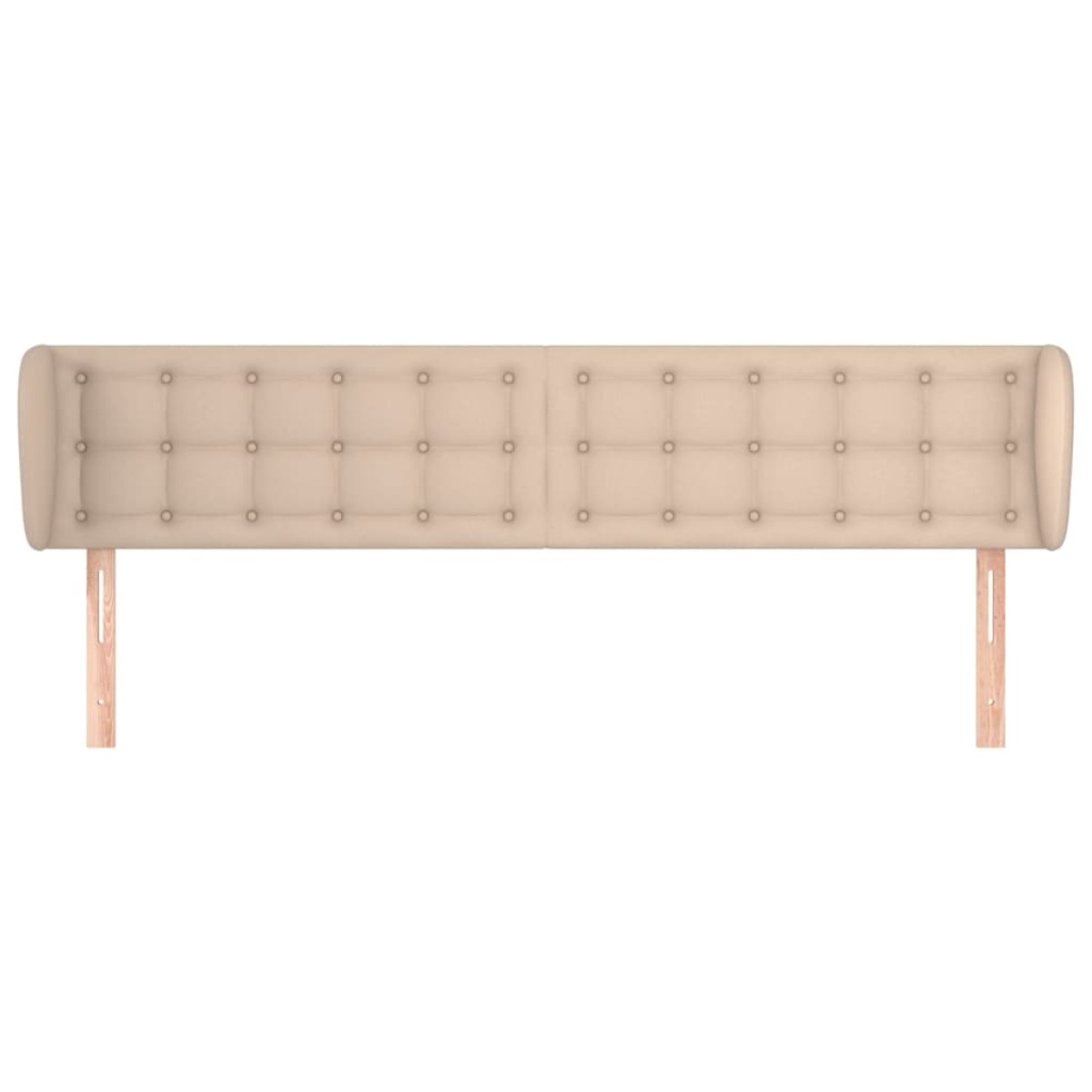 vidaXL Κεφαλάρι με Πτερύγια Καπουτσίνο 203x23x78/88εκ. Συνθετικό Δέρμα