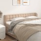 vidaXL Κεφαλάρι με Πτερύγια Καπουτσίνο 203x23x78/88εκ. Συνθετικό Δέρμα