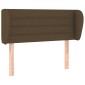 vidaXL Κεφαλάρι με Πτερύγια Σκούρο Καφέ 83x23x78/88 εκ. Υφασμάτινο