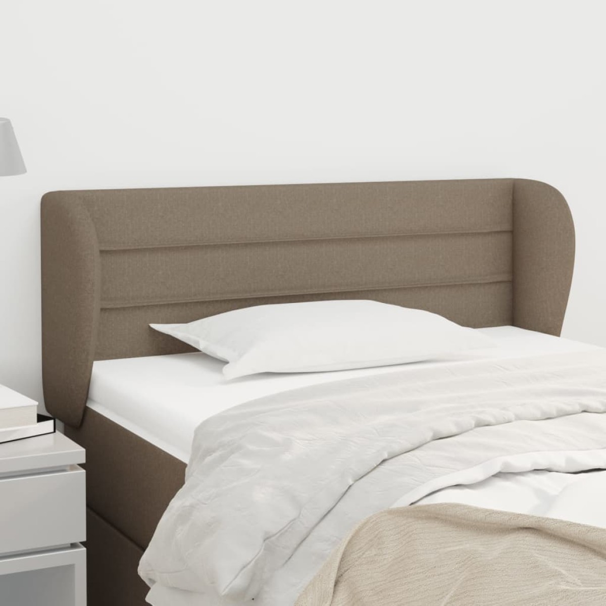 vidaXL Κεφαλάρι με Πτερύγια Taupe 83 x 23 x 78/88 εκ. Υφασμάτινο