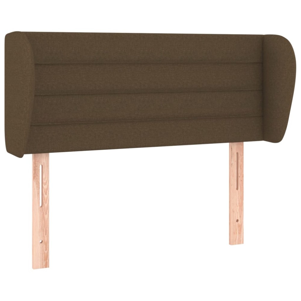 vidaXL Κεφαλάρι με Πτερύγια Σκούρο Καφέ 93x23x78/88 εκ. Υφασμάτινο