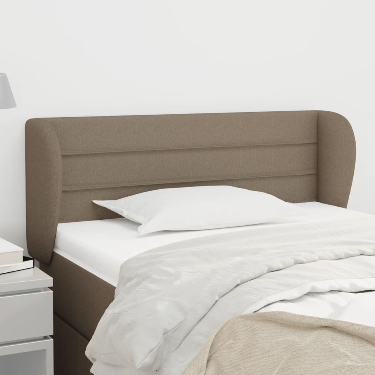 vidaXL Κεφαλάρι με Πτερύγια Taupe 93x23x78/88 εκ. Υφασμάτινο