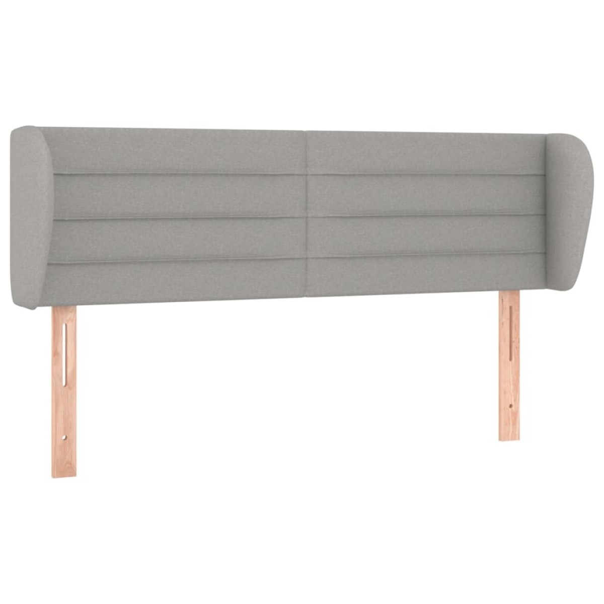 vidaXL Κεφαλάρι με Πτερύγια Ανοιχτό Γκρι 147x23x78/88 εκ. Υφασμάτινο