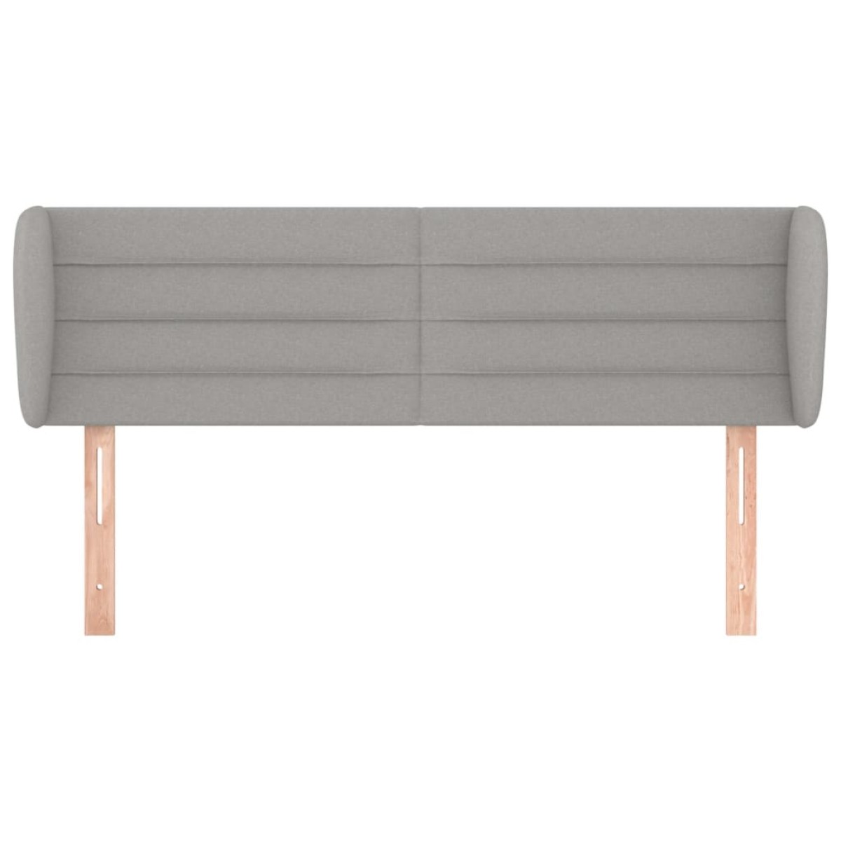 vidaXL Κεφαλάρι με Πτερύγια Ανοιχτό Γκρι 147x23x78/88 εκ. Υφασμάτινο