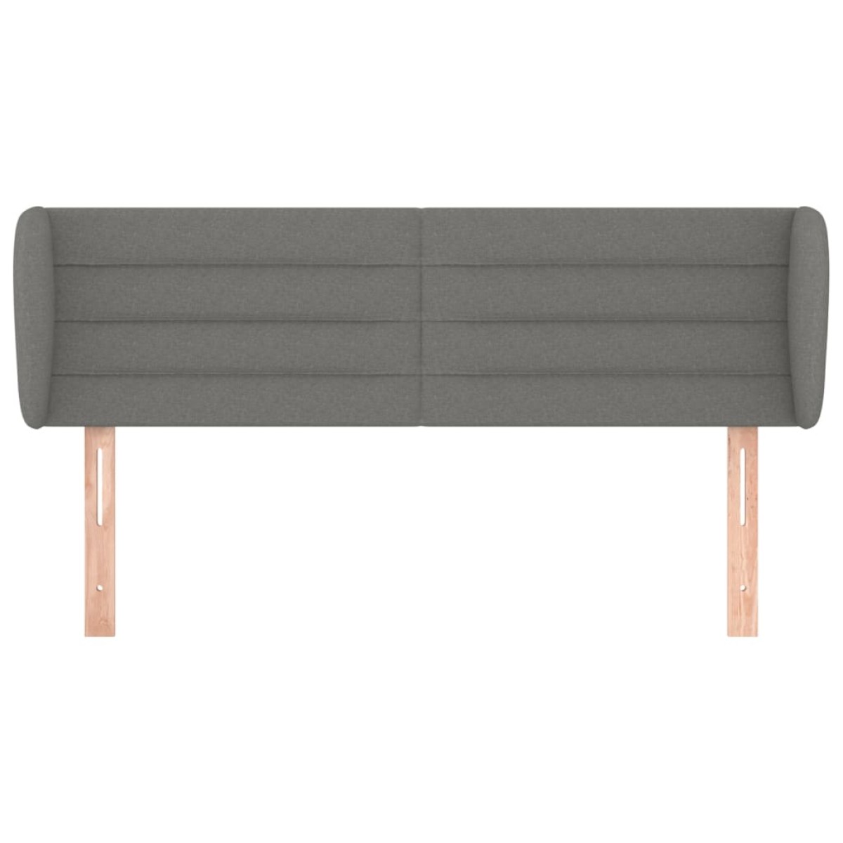 vidaXL Κεφαλάρι με Πτερύγια Σκούρο Γκρι 147 x 23 x 78/88εκ. Υφασμάτινο