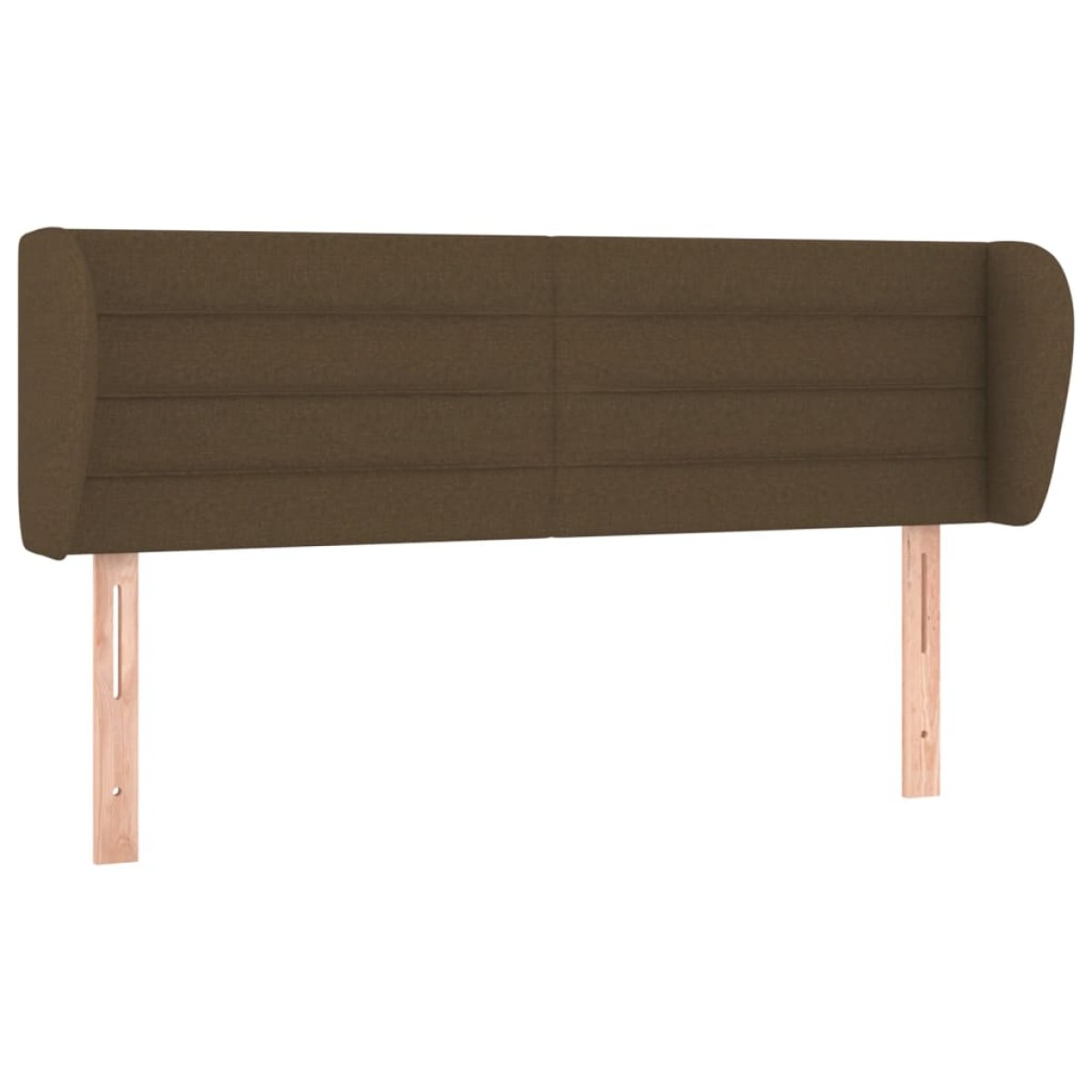 vidaXL Κεφαλάρι με Πτερύγια Σκούρο Καφέ 147 x 23 x 78/88εκ. Υφασμάτινο