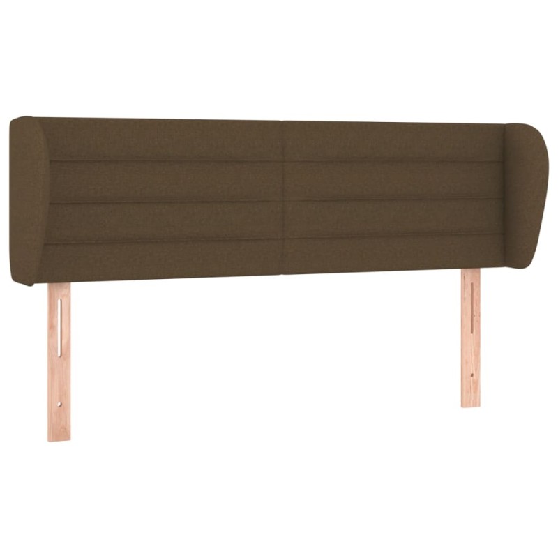 vidaXL Κεφαλάρι με Πτερύγια Σκούρο Καφέ 147 x 23 x 78/88εκ. Υφασμάτινο