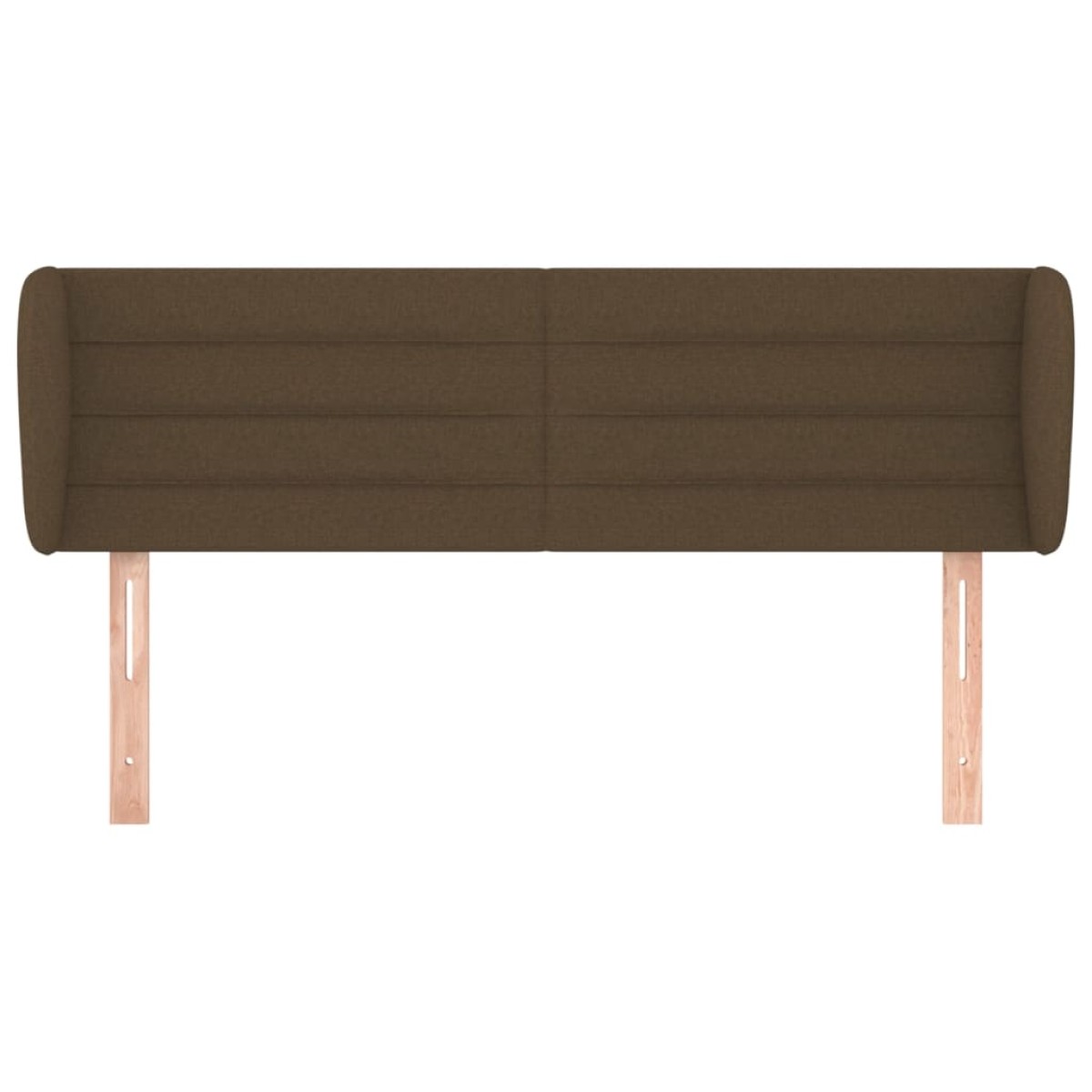 vidaXL Κεφαλάρι με Πτερύγια Σκούρο Καφέ 147 x 23 x 78/88εκ. Υφασμάτινο
