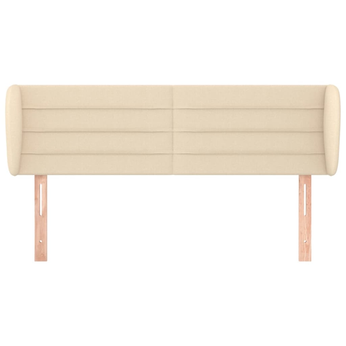 vidaXL Κεφαλάρι με Πτερύγια Κρεμ 147 x 23 x 78/88 εκ. Υφασμάτινο