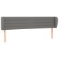 vidaXL Κεφαλάρι με Πτερύγια Σκούρο Γκρι 183x23x78/88 εκ. Υφασμάτινο