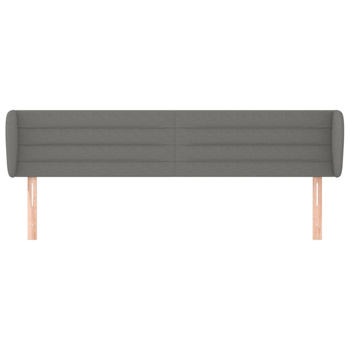 vidaXL Κεφαλάρι με Πτερύγια Σκούρο Γκρι 183x23x78/88 εκ. Υφασμάτινο