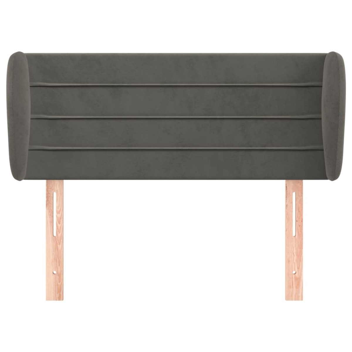 vidaXL Κεφαλάρι με Πτερύγια Σκούρο Γκρι 83x23x78/88 εκ. Βελούδινο
