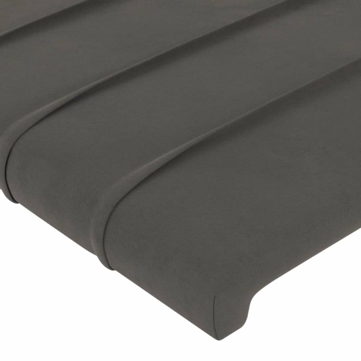 vidaXL Κεφαλάρι με Πτερύγια Σκούρο Γκρι 93x23x78/88 εκ. Βελούδινο