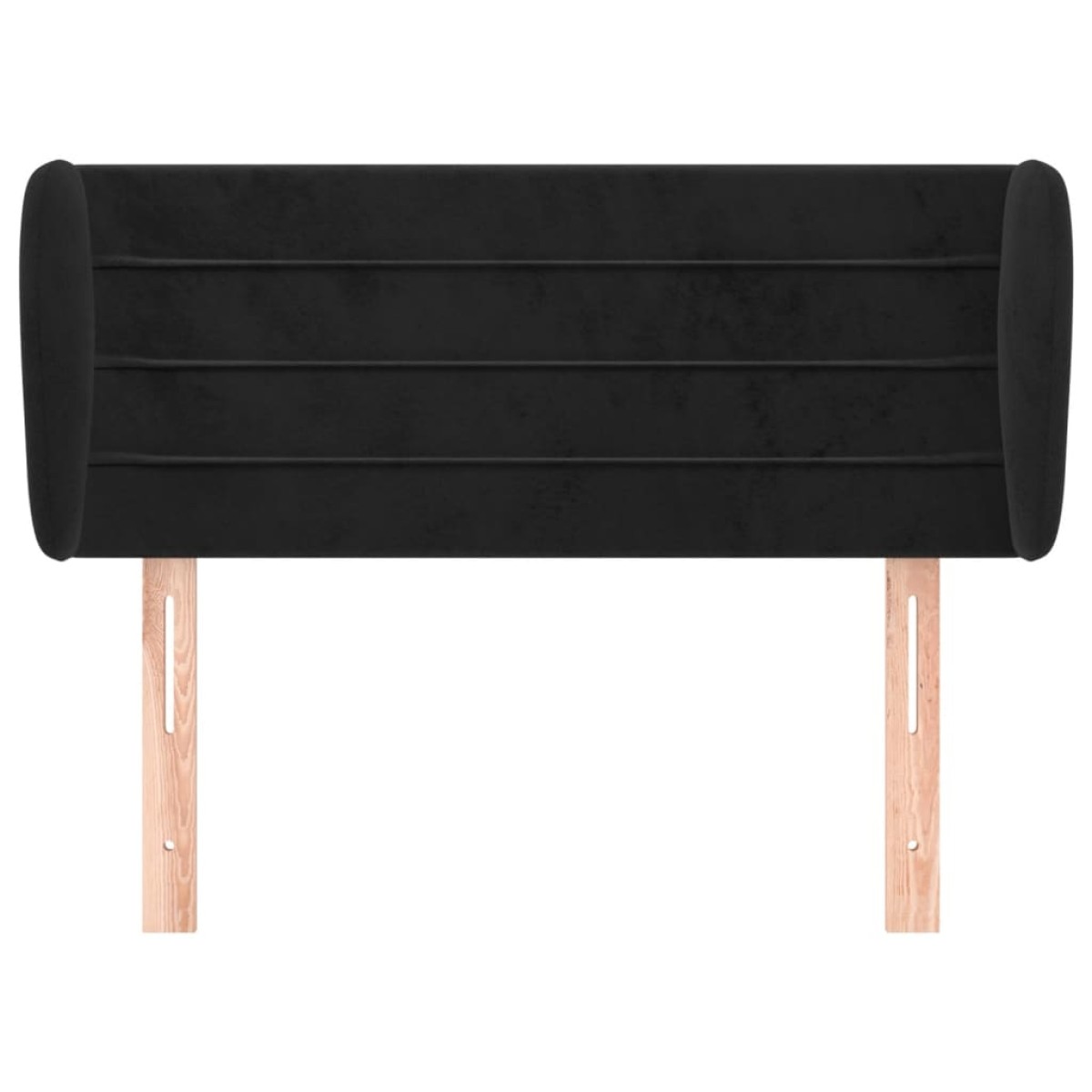 vidaXL Κεφαλάρι με Πτερύγια Μαύρο 93x23x78/88 εκ. Βελούδινο