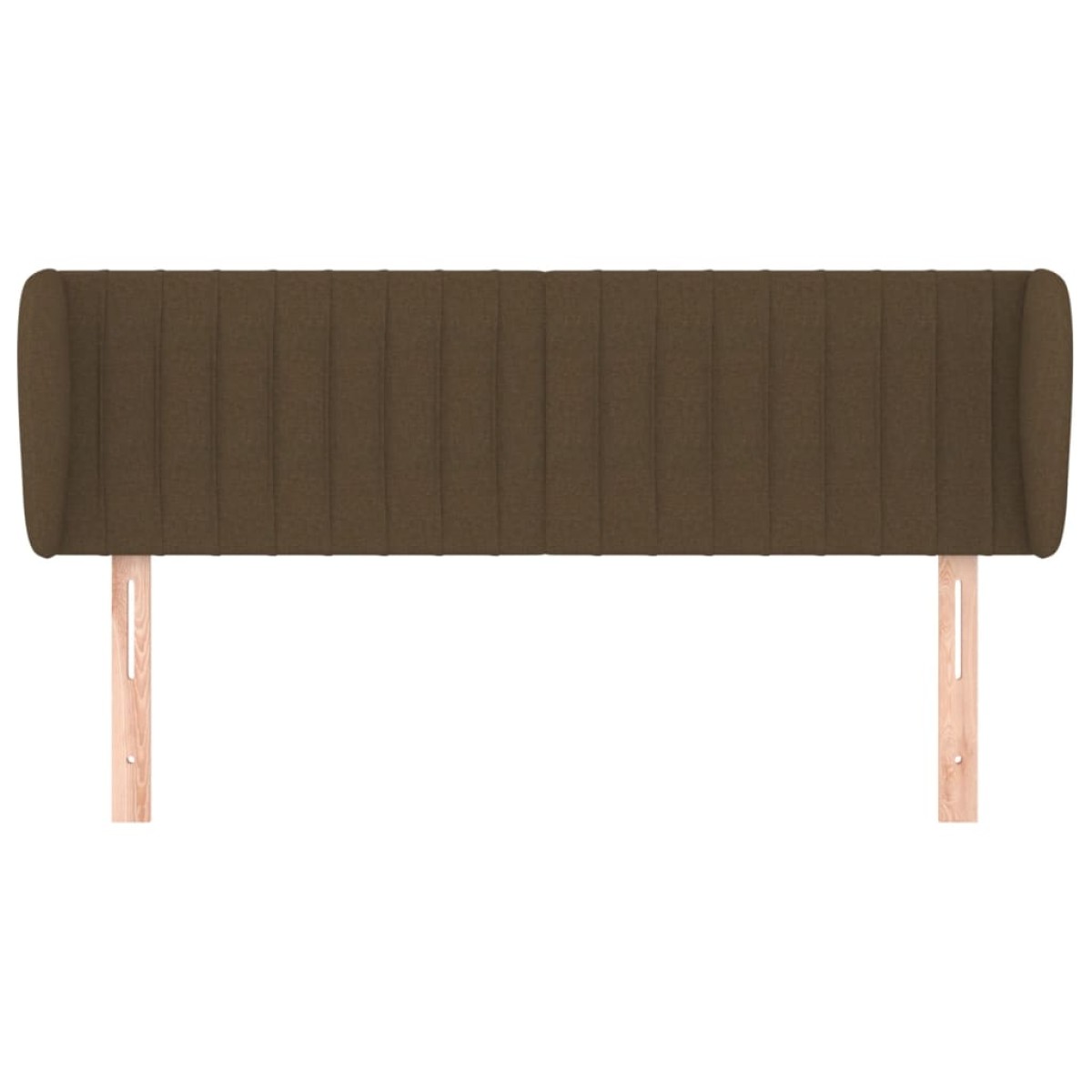 vidaXL Κεφαλάρι με Πτερύγια Σκούρο Καφέ 147 x 23 x 78/88εκ. Υφασμάτινο