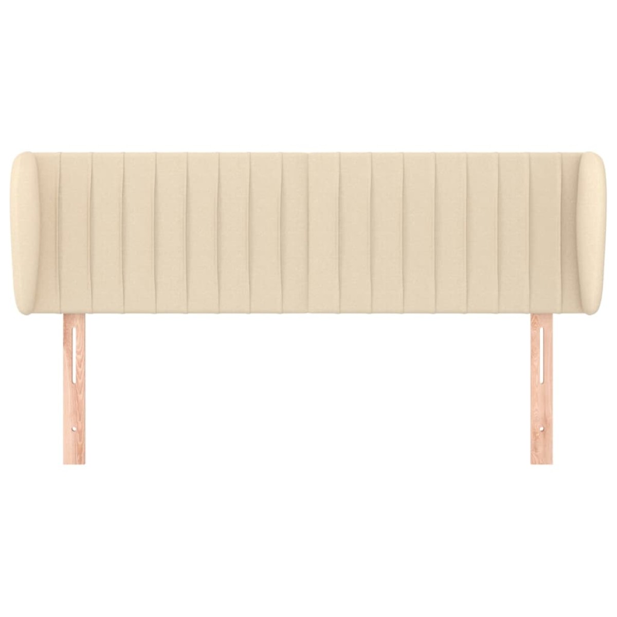 vidaXL Κεφαλάρι με Πτερύγια Κρεμ 147 x 23 x 78/88 εκ. Υφασμάτινο