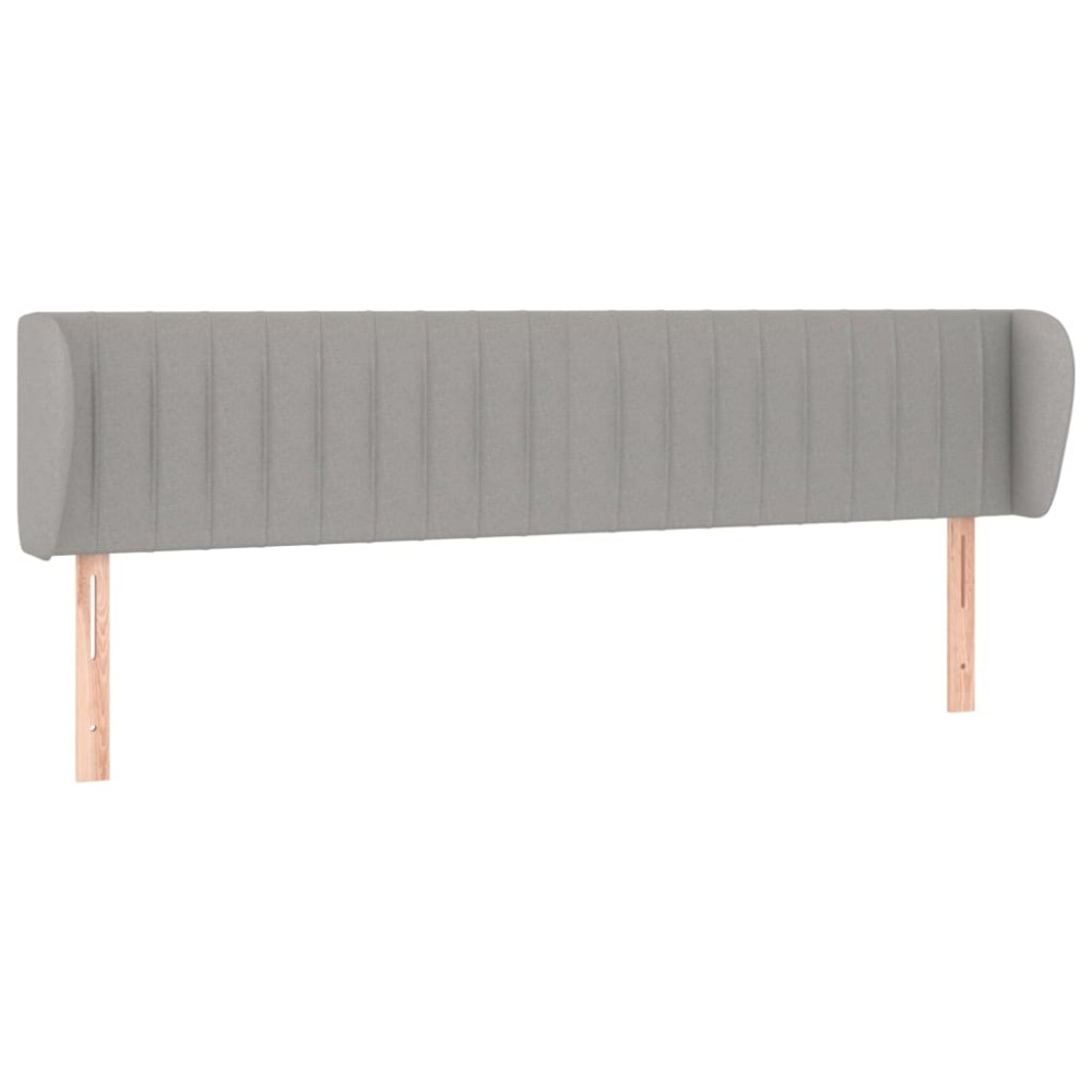 vidaXL Κεφαλάρι με Πτερύγια Ανοιχτό Γκρι 183x23x78/88 εκ. Υφασμάτινο