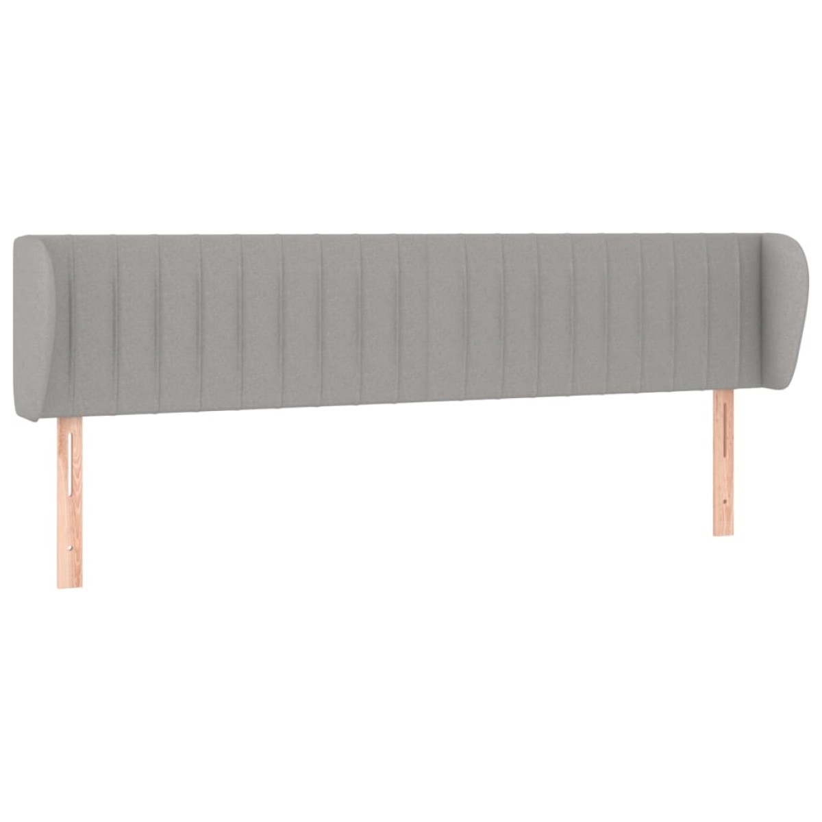 vidaXL Κεφαλάρι με Πτερύγια Ανοιχτό Γκρι 183x23x78/88 εκ. Υφασμάτινο