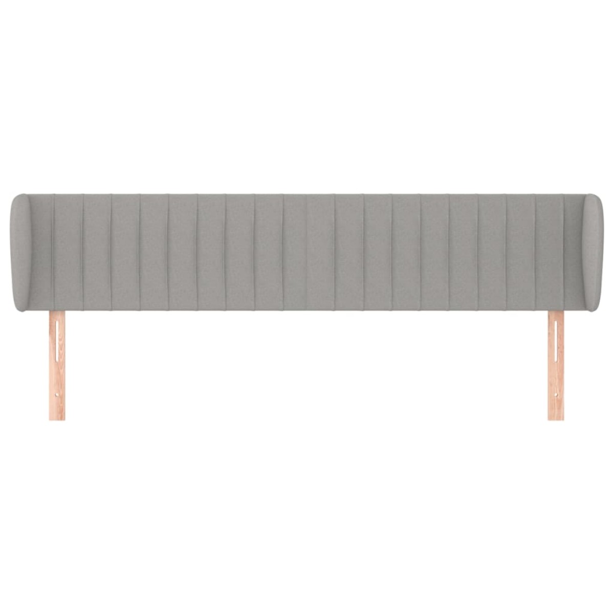 vidaXL Κεφαλάρι με Πτερύγια Ανοιχτό Γκρι 183x23x78/88 εκ. Υφασμάτινο