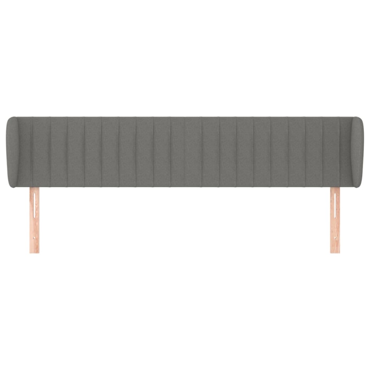vidaXL Κεφαλάρι με Πτερύγια Σκούρο Γκρι 183x23x78/88 εκ. Υφασμάτινο