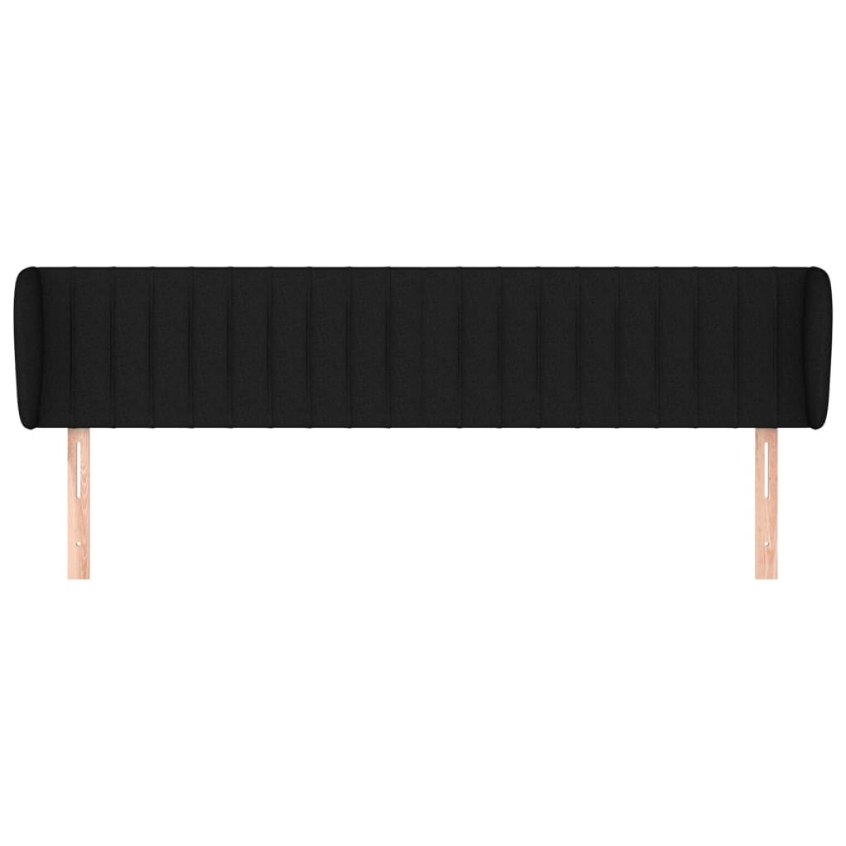 vidaXL Κεφαλάρι με Πτερύγια Μαύρο 183x23x78/88 εκ. Υφασμάτινο