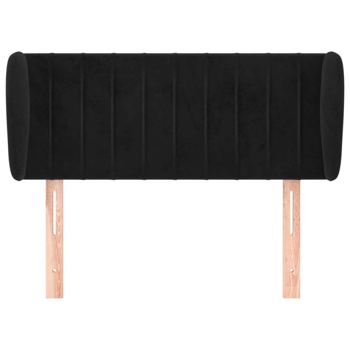 vidaXL Κεφαλάρι με Πτερύγια Μαύρο 83 x 23 x 78/88 εκ. Βελούδινο