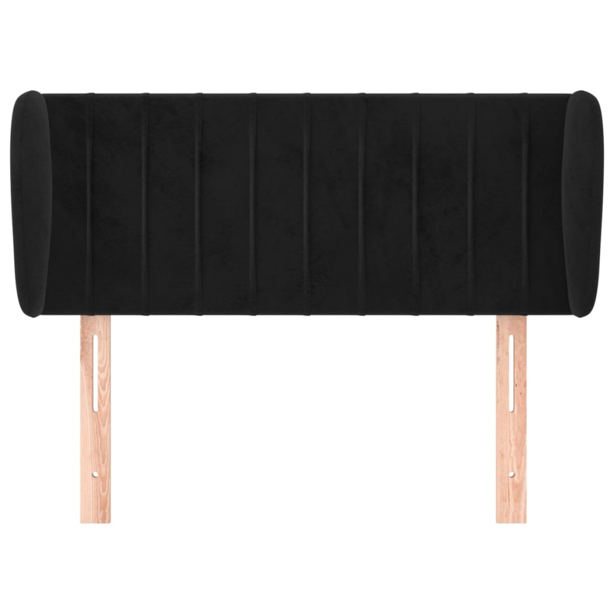vidaXL Κεφαλάρι με Πτερύγια Μαύρο 93x23x78/88 εκ. Βελούδινο