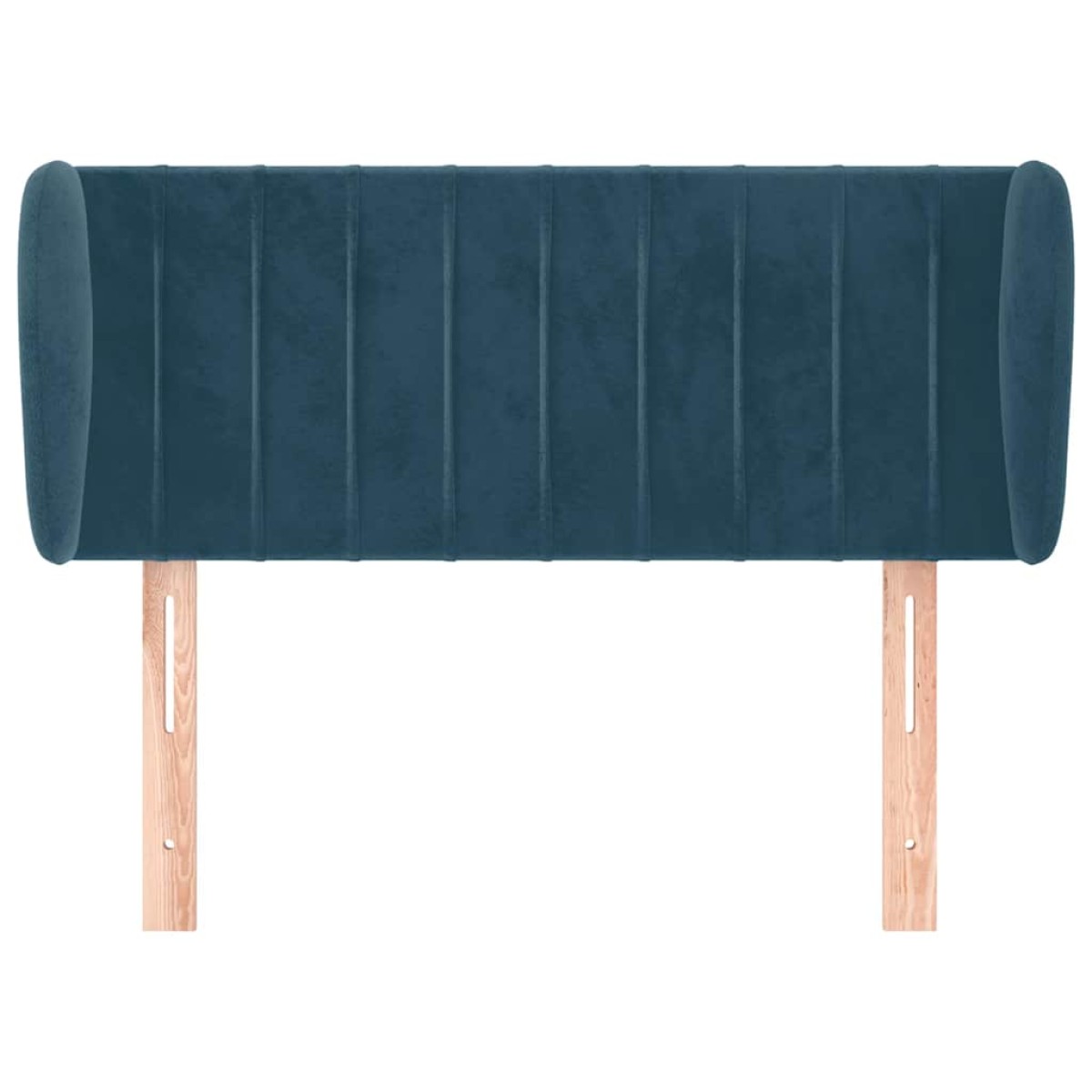 vidaXL Κεφαλάρι με Πτερύγια Σκούρο Μπλε 93x23x78/88 εκ. Βελούδινο
