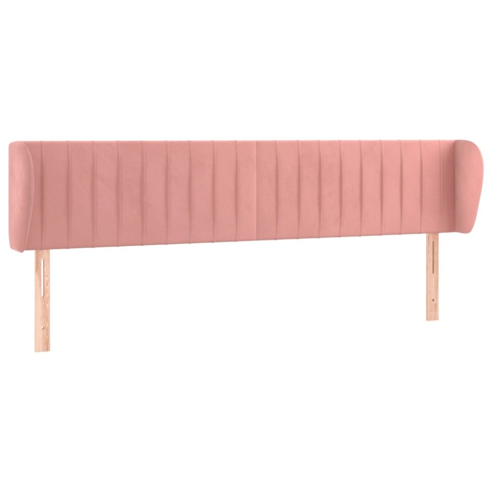 vidaXL Κεφαλάρι με Πτερύγια Ροζ 163x23x78/88 εκ. Βελούδινο