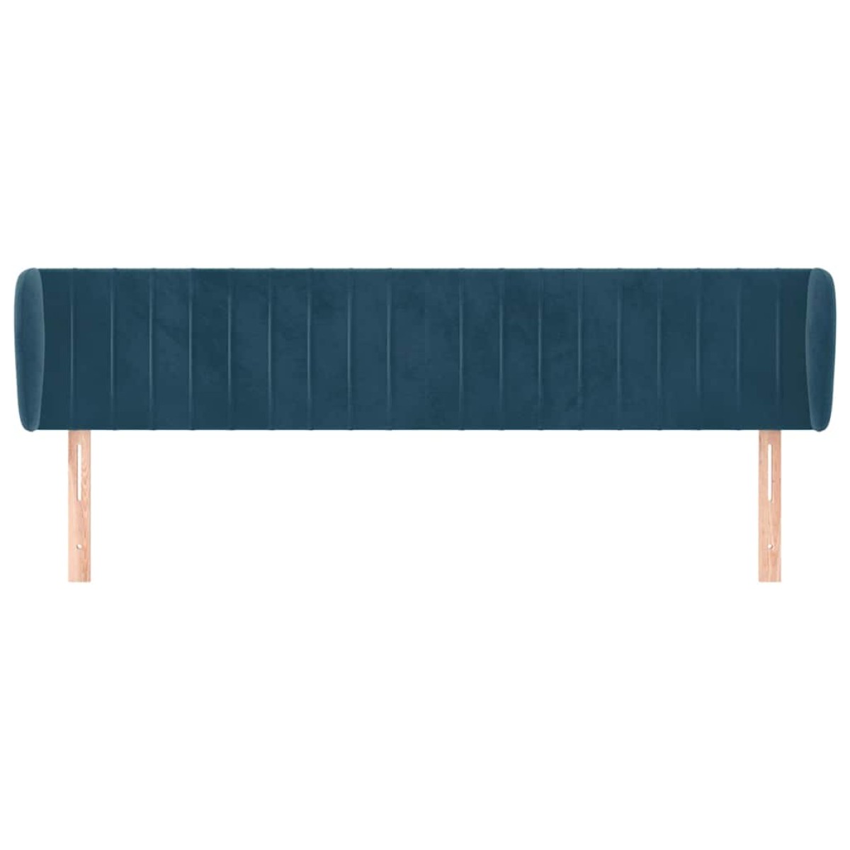vidaXL Κεφαλάρι με Πτερύγια Σκούρο Μπλε 183x23x78/88 εκ. Βελούδινο
