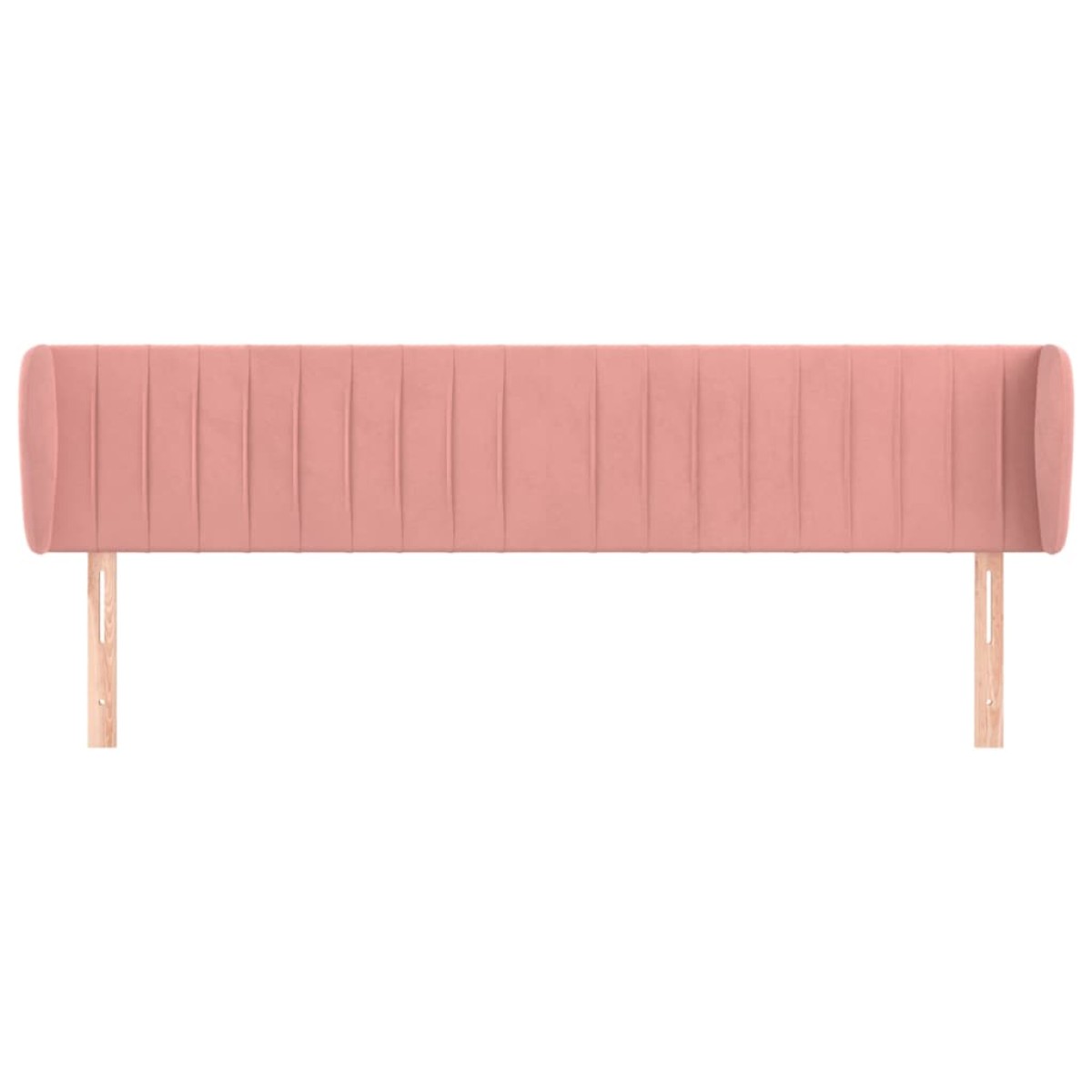 vidaXL Κεφαλάρι με Πτερύγια Ροζ 203x23x78/88 εκ. Βελούδινο