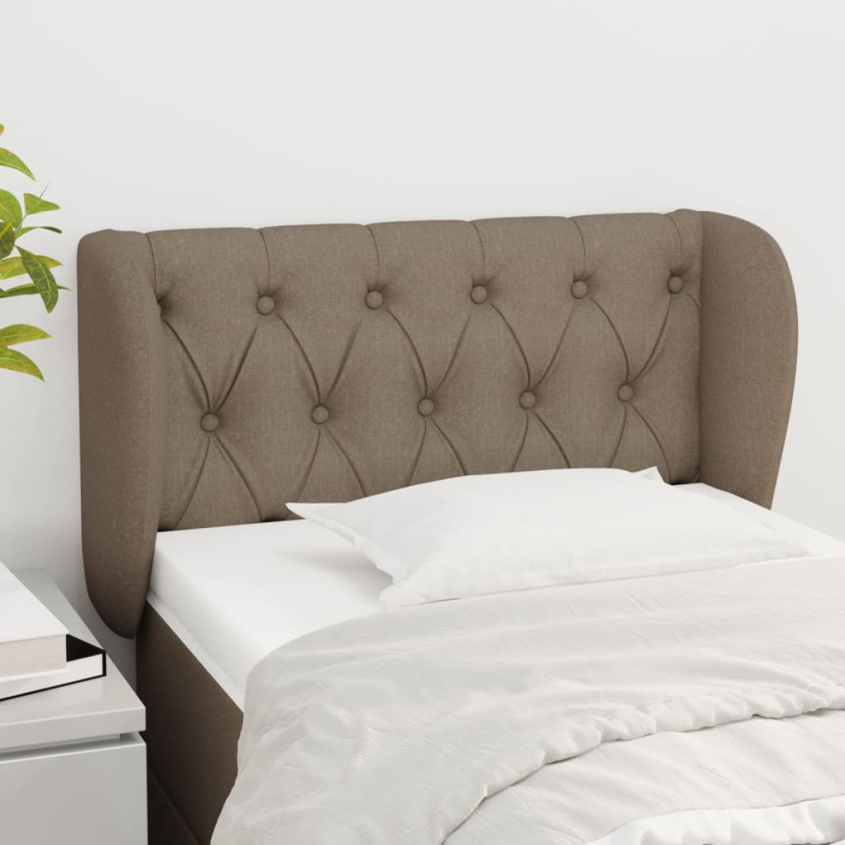 vidaXL Κεφαλάρι με Πτερύγια Taupe 83 x 23 x 78/88 εκ. Υφασμάτινο