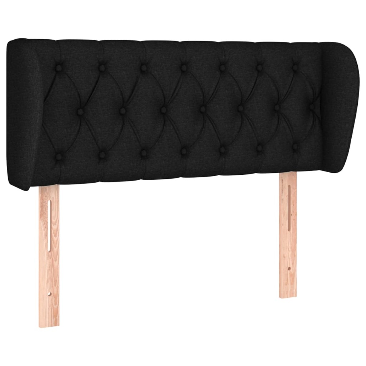 vidaXL Κεφαλάρι με Πτερύγια Μαύρο 93x23x78/88 εκ. Υφασμάτινο