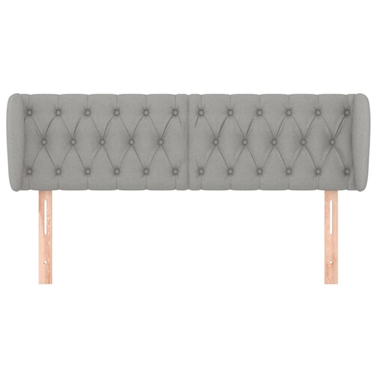 vidaXL Κεφαλάρι με Πτερύγια Ανοιχτό Γκρι 147x23x78/88 εκ. Υφασμάτινο