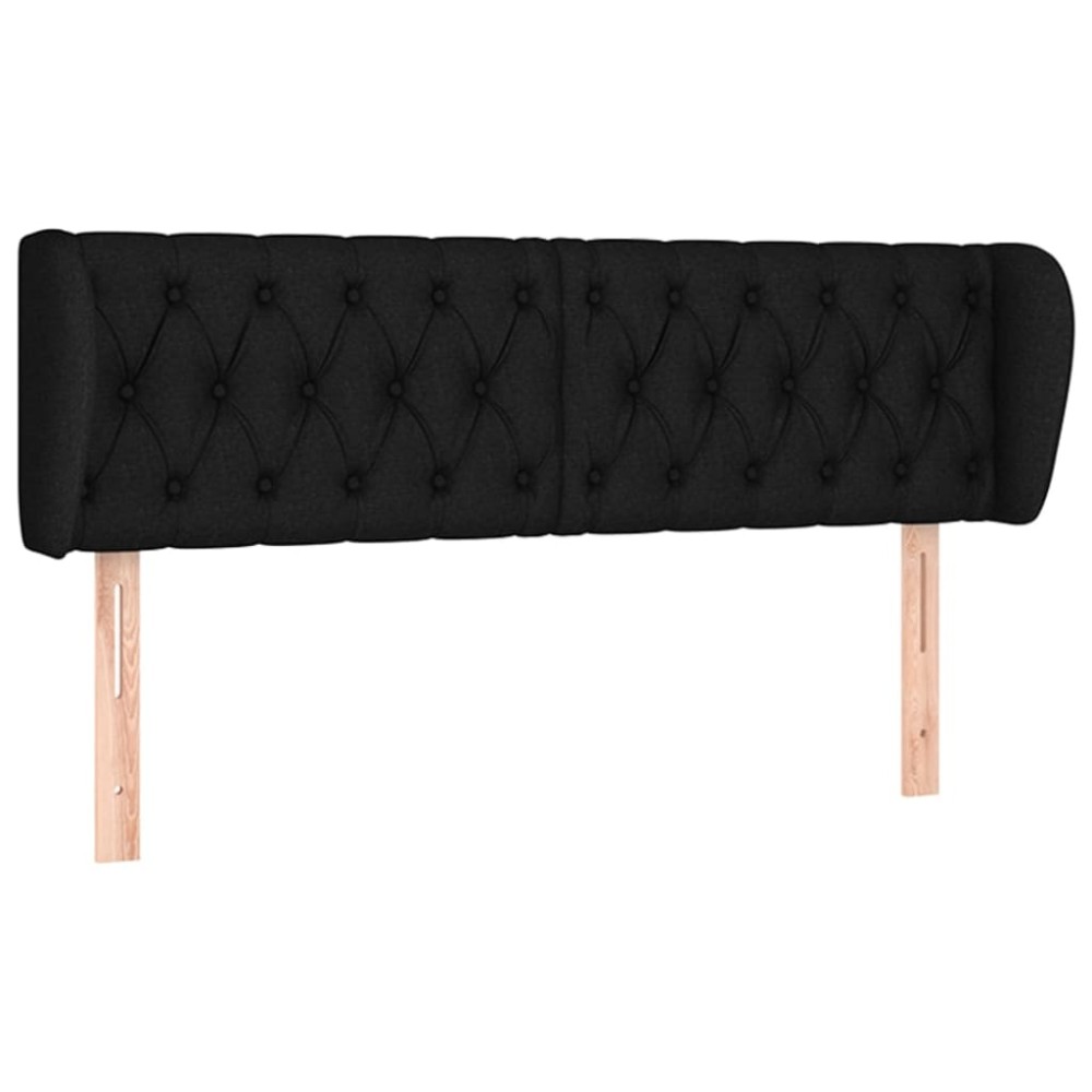 vidaXL Κεφαλάρι με Πτερύγια Μαύρο 163x23x78/88 εκ. Υφασμάτινο