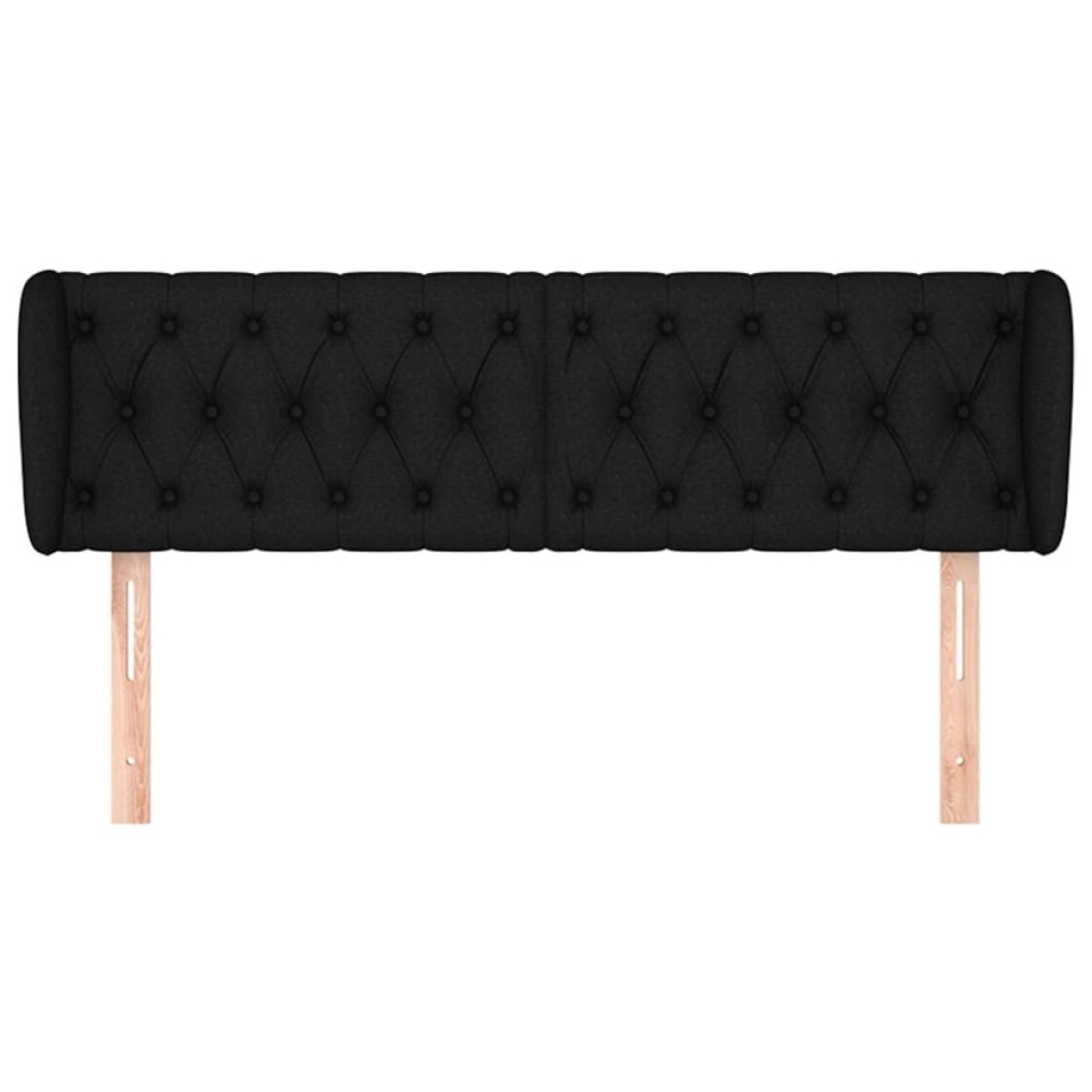 vidaXL Κεφαλάρι με Πτερύγια Μαύρο 163x23x78/88 εκ. Υφασμάτινο