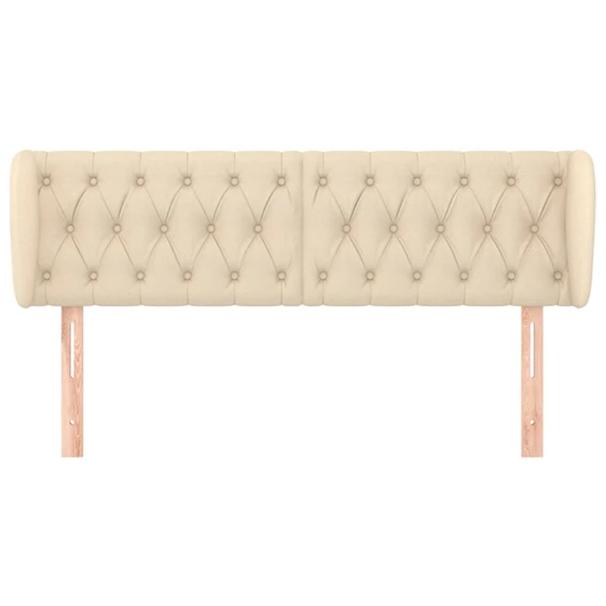 vidaXL Κεφαλάρι με Πτερύγια Κρεμ 163x23x78/88 εκ. Υφασμάτινο
