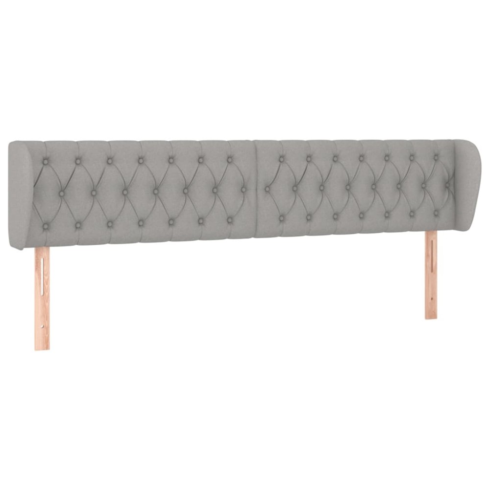vidaXL Κεφαλάρι με Πτερύγια Ανοιχτό Γκρι 183x23x78/88 εκ. Υφασμάτινο
