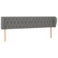 vidaXL Κεφαλάρι με Πτερύγια Σκούρο Γκρι 183x23x78/88 εκ. Υφασμάτινο