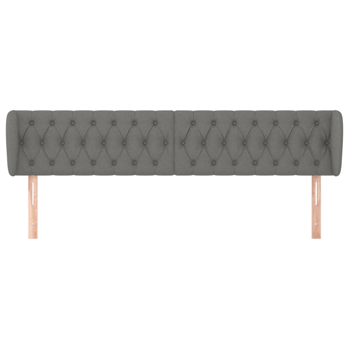 vidaXL Κεφαλάρι με Πτερύγια Σκούρο Γκρι 183x23x78/88 εκ. Υφασμάτινο