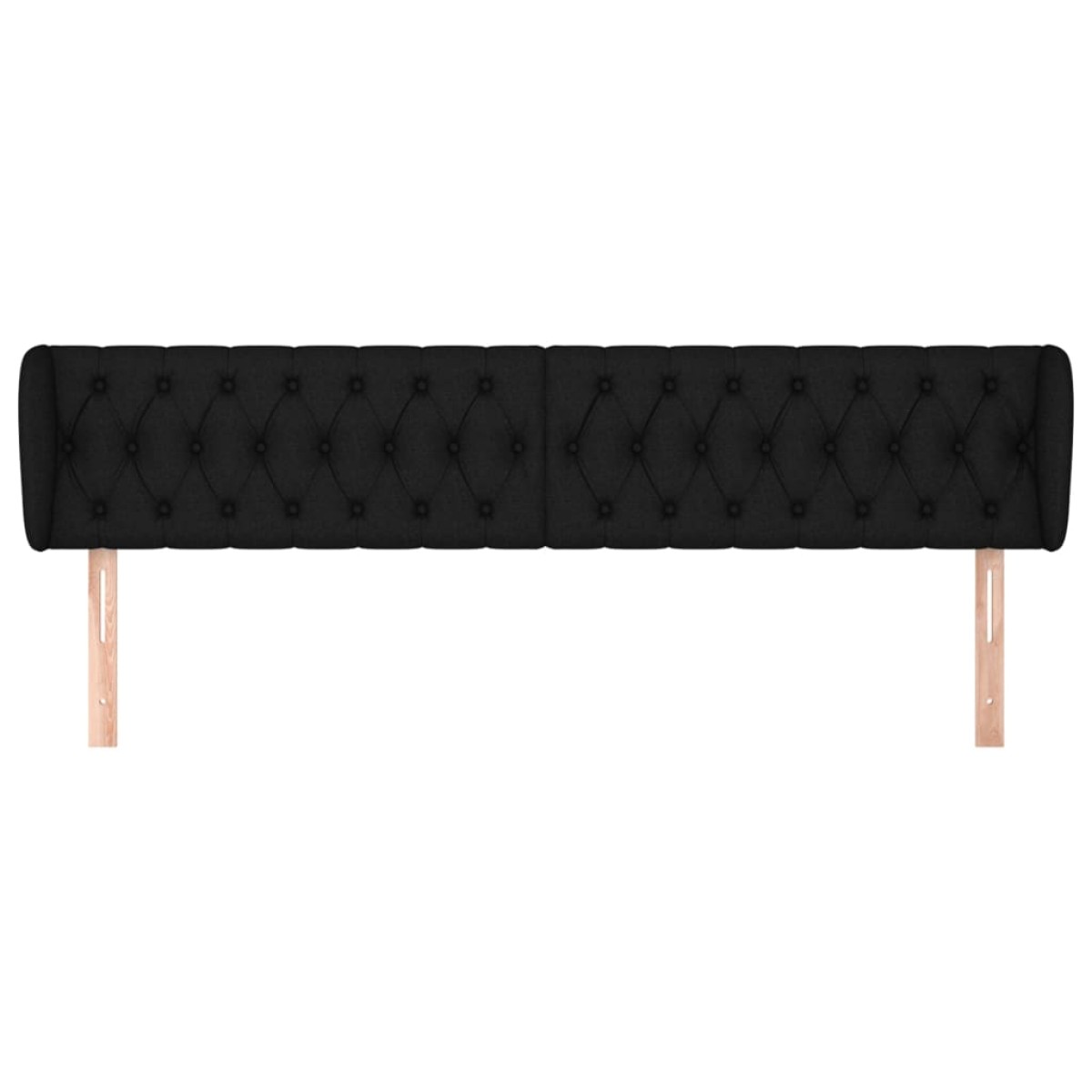 vidaXL Κεφαλάρι με Πτερύγια Μαύρο 183x23x78/88 εκ. Υφασμάτινο