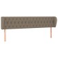 vidaXL Κεφαλάρι με Πτερύγια Taupe 203 x 23 x 78/88 εκ. Υφασμάτινο