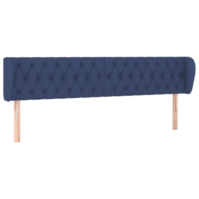 vidaXL Κεφαλάρι με Πτερύγια Μπλε 203 x 23 x 78/88 εκ. Υφασμάτινο