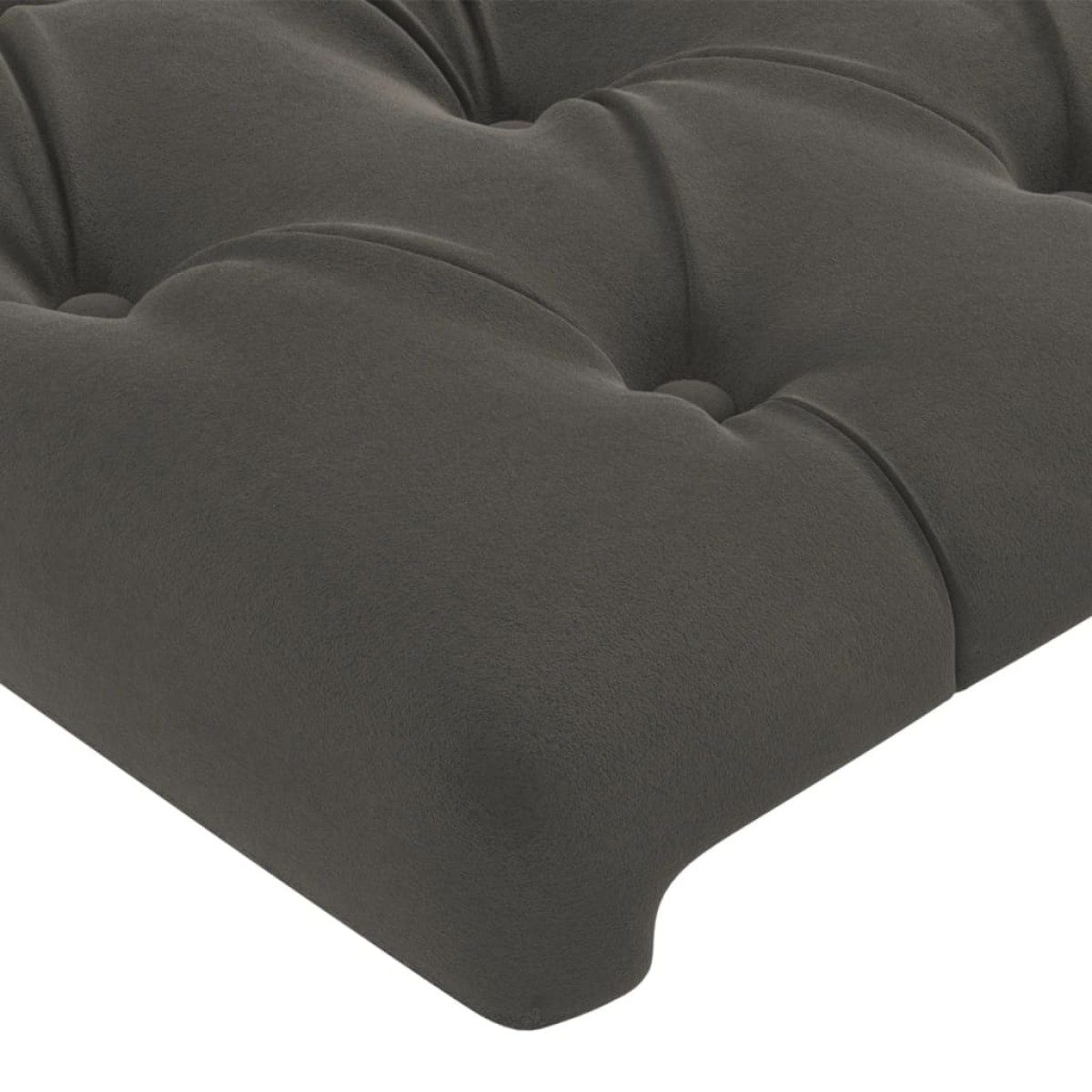vidaXL Κεφαλάρι με Πτερύγια Σκούρο Γκρι 147x23x78/88 εκ. Βελούδινο