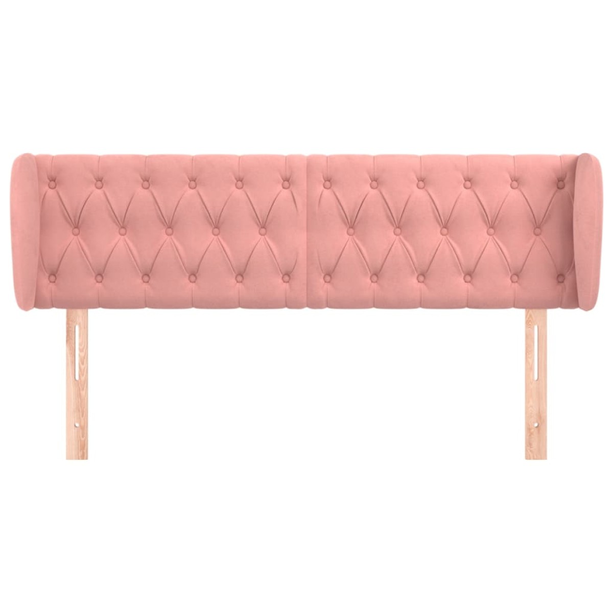 vidaXL Κεφαλάρι με Πτερύγια Ροζ 163x23x78/88 εκ. Βελούδινο