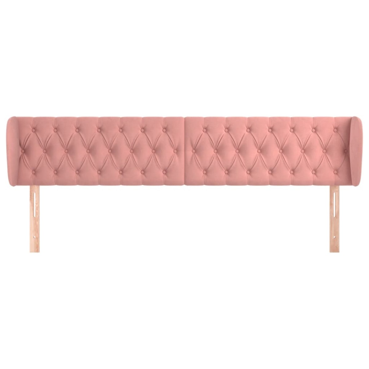 vidaXL Κεφαλάρι με Πτερύγια Ροζ 183x23x78/88 εκ. Βελούδινο