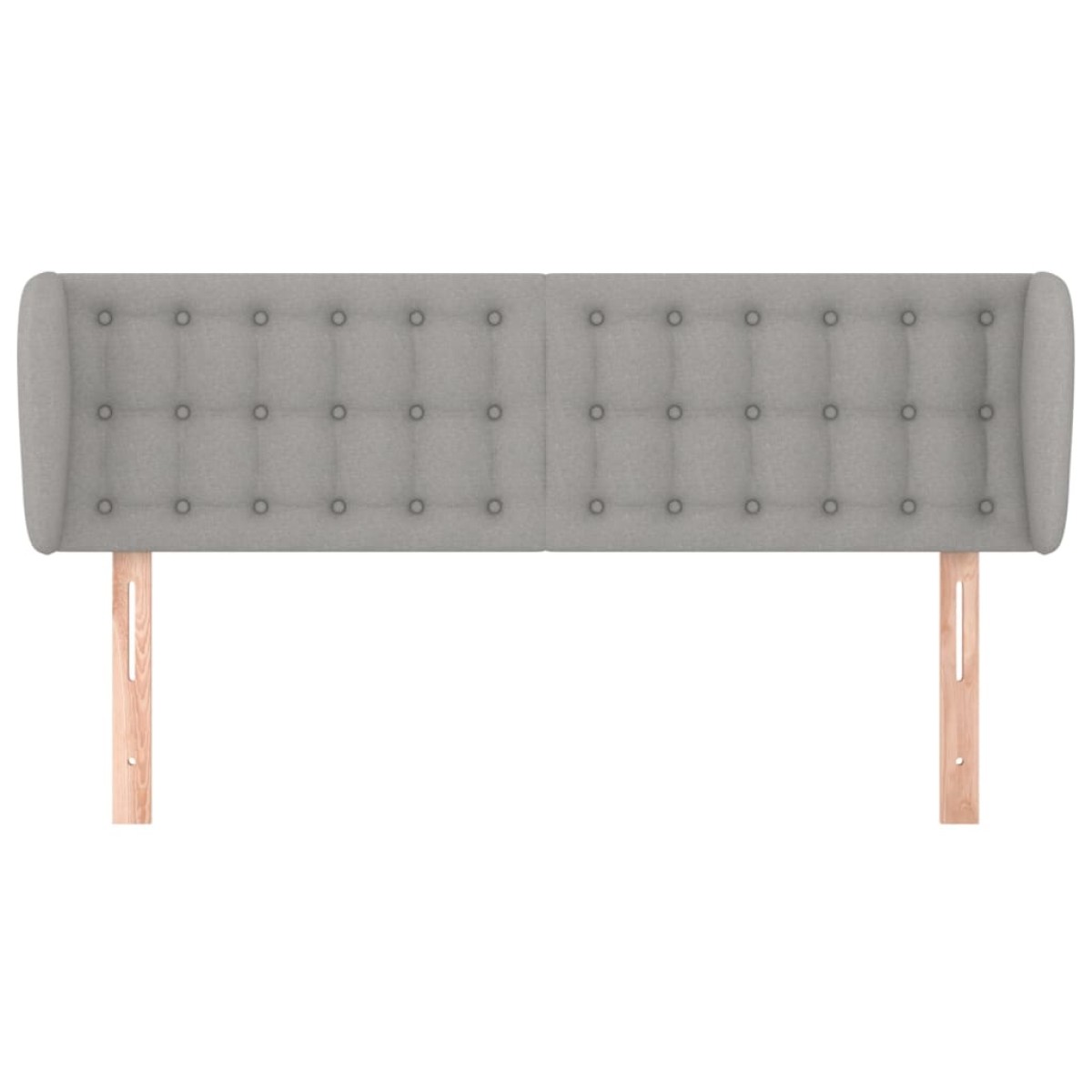 vidaXL Κεφαλάρι με Πτερύγια Ανοιχτό Γκρι 147x23x78/88 εκ. Υφασμάτινο